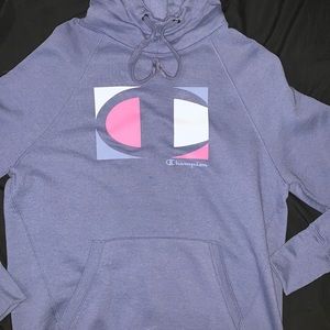 graphic purple champion hoodie
